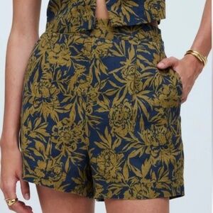 Madewell Tropical Floral Print Linen Short
